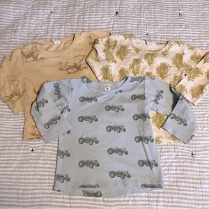 Kate Quinn Long Sleeve Boxy Tees Farm Tractors Piggies